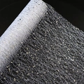 White semi-transparent mesh roll with sparkling silver hexagonal sequins for decor - 30CM Silver Mesh Sequins Length 9m