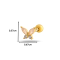 Golden butterfly stud earring with pink marquise and white round cubic zirconia gems - 4# Pink & White Butterfly (Gold)