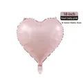 Single 18-inch heart-shaped foil balloon in baby pink for wedding and birthday decor - 18-inch Heart Baby Pink