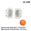Stampo 3D in silicone a zucca grigio chiaro per fondente, dimensioni prodotto 4x3,5 cm - Piccolo - Grigio