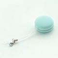 Light blue macaron screen cleaner pendant with elastic cord and metal lobster clasp - Green