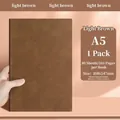 A5 Light Brown Faux Leather Notebook with 160 Pages and Soft Textured Cover - Tan