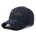Berretto da baseball blu scuro con ricamo FARD 3D e motivi di lettere MY all-over - Regolabile / Blu navy