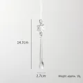 Clear acrylic snowflake pendant with droplet design for Christmas tree decoration, 14.7cm height - Icicle String B
