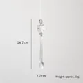 Clear acrylic snowflake pendant with droplet design for Christmas tree decoration, 14.7cm height - Icicle String B