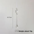 Colgante de copo de nieve de acrílico transparente con gota para decorar árbol de Navidad, 14,7 cm - Cadena de Carámbano B