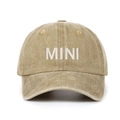 Washed light khaki baseball cap featuring white MINI embroidery for kids - Khaki Kids (54cm)