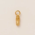 Detail of 18K gold plated stainless steel pineapple pendant with textured surface - Pineapple