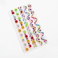 Autocollants 3D de pierres précieuses colorées et perles en formes carrées et rondes - Perle Carrée en Vague