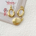 Dettaglio di pendenti a cuore in madreperla 12x16mm placcati oro 18k, fronte e retro - Stile 4-Ciondolo in Madreperla Irregolare
