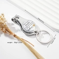 Steel keychain nail clipper with butterfly glass cabochon and inspirational quote - Butterfly Inspirational (款式4)