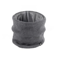 Winter grey knit neck warmer with ribbed texture and soft fleece lining for warmth - Dark Gray Warm Scarf / One Size (26cm*20cm)