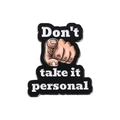 Funny enamel pin featuring pointing finger and Don't take it personal slogan - Don't take it personal Style (QHXZ2547)