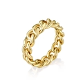 Anello a catena barbazzale dorato minimalista in acciaio inossidabile con riflesso elegante - 10# / Oro