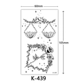 Waterproof temporary tattoo sticker with Libra flowers and stars design model K-439 - K-439 Scales Rose Geometric