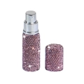 Sparkling purple rhinestone refillable perfume spray bottle with silver metallic pump - 10ml / Purple Zirconia