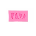 Roze siliconen baby voetafdruk mal voor chocolade en DIY decoratie projecten - Stijl 1 (A977) / Roze