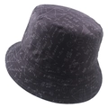 Reversible black bucket hat featuring white mathematical formula all-over prints - 58cm / Math Formulas and Charts