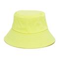 Solid yellow cotton bucket hat with a wide brim for outdoor sun protection - Adult Size (56-58cm) / Yellow
