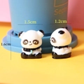 Miniature resin panda figurine with dimensions 1.5x1.2x1.6cm for DIY crafts and micro-landscapes - Small (1.5cm x 1.2cm x 1.6cm) / Red Panda