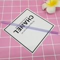 Translucent purple borosilicate glass straw with a smooth round finish for cold or hot drinks - 8*200mm / Lilac Purple Straight