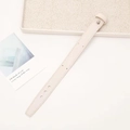 Adjustable ivory white faux leather wrist strap with silver metal rivet and buckle - Without Rivets / Antique White
