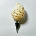Conch shell wine bottle stopper with cream finish and silicone seal for champagne - Harp Shell Stopper