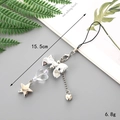 Dettaglio del ciondolo a fiocco argento e cuore con misure di 15,5 cm e peso di 6,8 g - Fiocco Argento + Ciondolo Stella