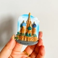3D Moscow Russia resin fridge magnet featuring Saint Basil's Cathedral souvenir - (17) Moscow Russia Castle