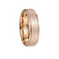 Bague minimaliste 2mm en acier inoxydable or rose avec finition dépolie - US 5 / 6mm / Or rose