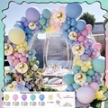 117-teiliges Macaron-Ballonbogen-Set für Hochzeiten und Partys mit Goldkonfetti-Ballons - Macaron Farbeserie (TZ-PD0018)
