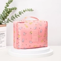 Trousse de toilette rose imperméable avec motifs de chats et poignée de transport chic - 21*8*17cm / Chat