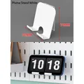 White phone stand hook for pegboard storage system with dimensions 70mm x 70mm - Phone Stand - White