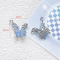 Blue butterfly charm pendant 20mm by 22mm size dimensions for DIY jewelry making - 5# Light Blue Butterfly
