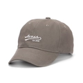 Casquette de baseball vintage en coton kaki foncé avec broderie blanche Stubble 1993 - Gris