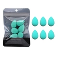 Set de 7 mini esponjas de maquillaje verde menta para cosméticos de ojos y labios - Verde Mini Juego de 6