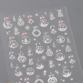 Pegatinas de uñas navideñas con relieve 3D de copos de nieve y árboles modelo TL-288 - TL-288 Vidrio Roto