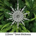 Transparent acrylic sun snowflake Christmas ornament pendant with 115mm diameter - Transparent Snowflake 115mm (50Pcs/Pack)