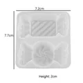 Molde de silicona 7,2x7,7cm para dulces con formas redondas y rectangulares - Caramelo