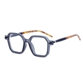 Translucent grey hexagonal sunglasses with tortoiseshell and black frames for women - Off-White
