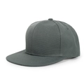 Klassische dunkelgraue Snapback-Baseballkappe in Unifarbe mit flachem Schirm und 6 Panels - Dunkelgrau / Verstellbar