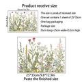 Detaillierte Größenübersicht für Pflanzen-Wandsticker mit 25x35cm Abmessungen - Ländliche Wildblumen & Kräuter (MS8432-NH) / 25*35cm