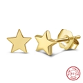 Minimalist 14K gold plated S925 sterling silver star stud earrings for women - APE42-14K-Gold Star