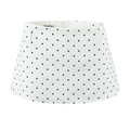 Witte A-lijn minirok voor dames met zwarte stippen en bijpassende tailleriem trendy - S / Witte Rok