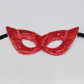Rode pailletten masker voor feest, carnaval, glinsterend oogmasker met elastische band. - Pailletten-rood