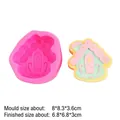Pink cartoon house silicone mold for handmade candles and ornaments 8x8.3x3.6cm - Style 3 Cottage / Pink