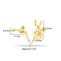 Gold vintage telephone cartilage earring with chain detail and specific dimensions - Vintage Phone Chain Style (4#) / Gold Yellow