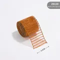 Golden orange glitter Christmas ribbon with wire edge, 6.3cm width for holiday decor - 6.3CM Width x 2M Length / Bronze