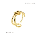 Anello con nodo in acciaio inossidabile dorato da donna con design aperto regolabile - Aperto Regolabile / Oro