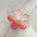Matte flower hair claw clip in pink and white gradient for elegant updo hairstyles - 7cm / Multi-color Gradient